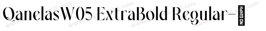 QanelasW05 ExtraBold Regular字体转换